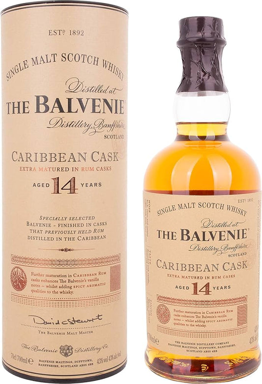 WHISKY BALVENIE CARIBEAN 14 AÑOS 750ML