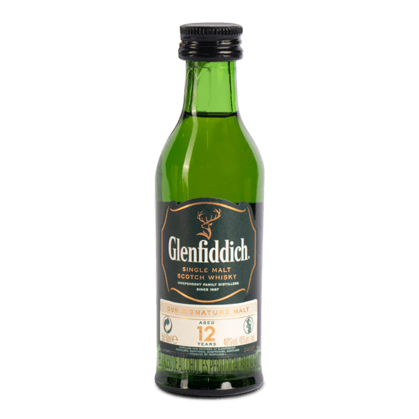 WHISKY GLENFIDDICH 12 AÑOS MINI 50CC