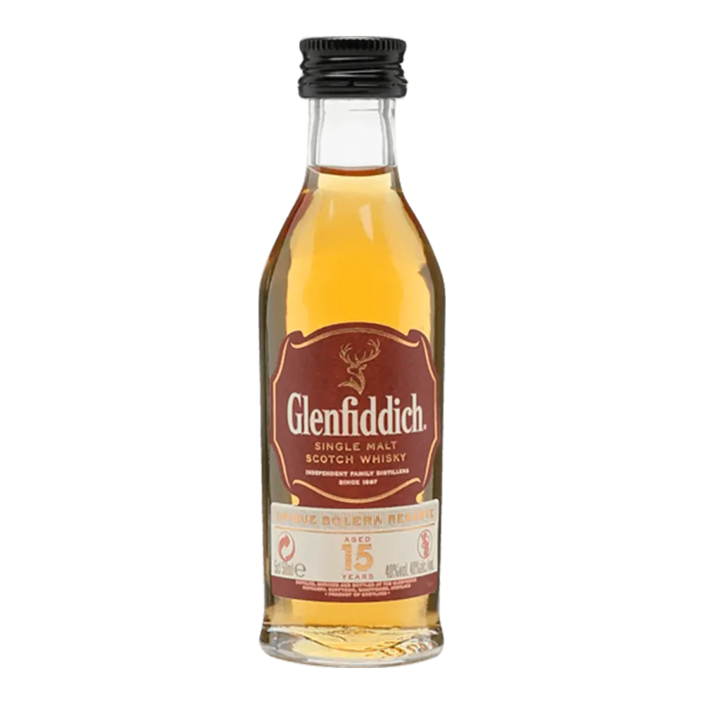 WHISKY GLENFIDDICH 15 AÑOS MINI 50CC