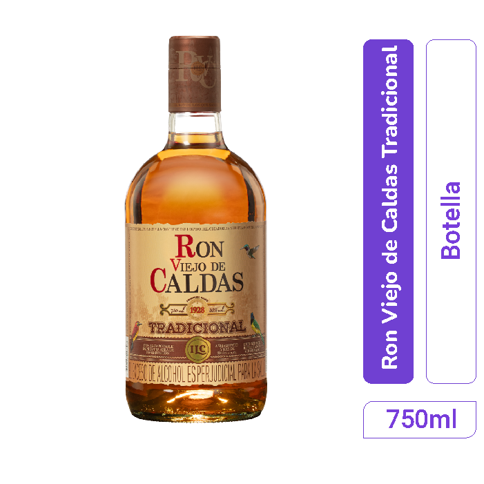 RON VIEJO DE CALDAS TRADICIONAL X 750ML